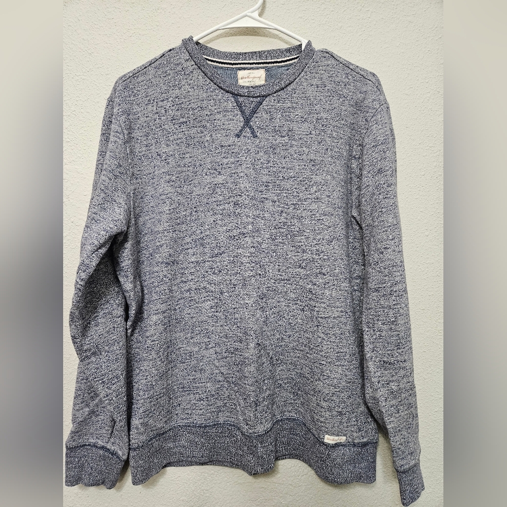 Weatherproof vintage mens medium blue gray crewneck pullover sweater sweatshirt
